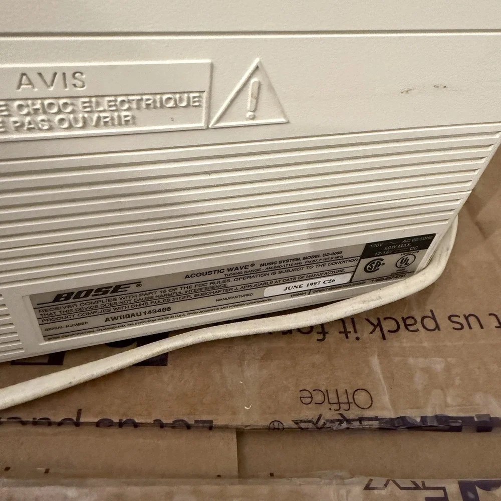 BOSE Acoustic Wave Music System Model CD-3000 AM/FM CD Player Tested No Remote - Picture 5 of 5